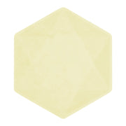 6 Bamboo bordjes - pastel geel - 16cm