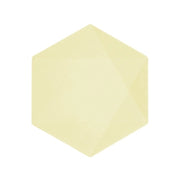 6 Bamboo bordjes - pastel geel - 26cm