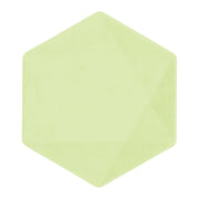 6 Bamboo bordjes - pastel groen - 16cm