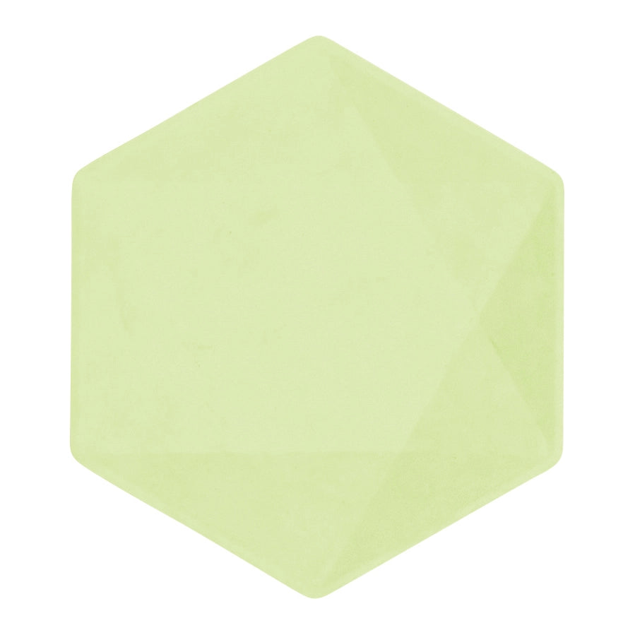 6 Bamboo bordjes - pastel groen - 16cm