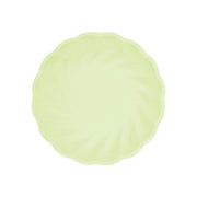 6 Bamboo bordjes - pastel groen - 19cm