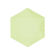 6 Bamboo bordjes - pastel groen - 20cm