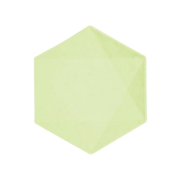 6 Bamboo bordjes - pastel groen - 20cm