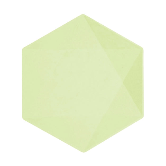 6 Bamboo bordjes - pastel groen - 26cm