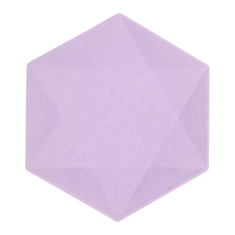 6 Bamboo bordjes - Lila - 16cm