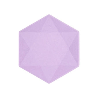 6 Bamboo bordjes - Lila - 20cm