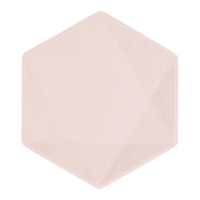 6 Bamboo bordjes - pastel roze - 16cm