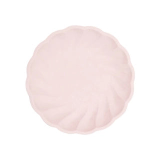 6 Bamboo bordjes - pastel roze - 19cm