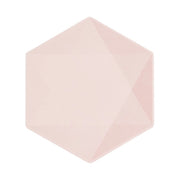 6 Bamboo bordjes - pastel roze - 20cm