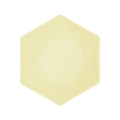 6 Bamboo schaaltjes - pastel geel - 15,8 x 13,7 cm