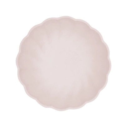 6 Bamboo schaaltjes - pastel roze - rond 14,8cm