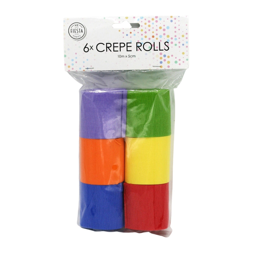 6 Crêpe Papier rollen