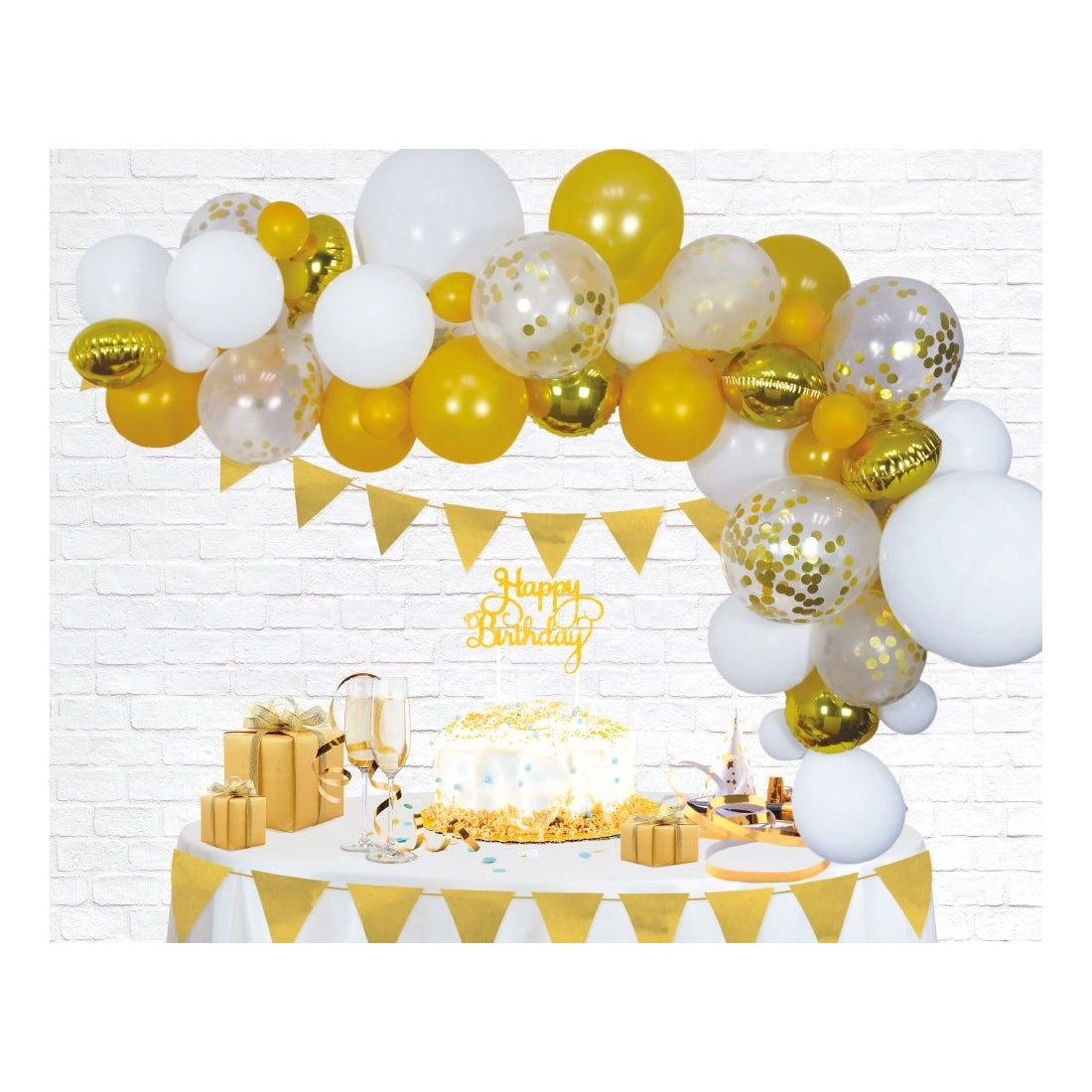 6 jaar Verjaardag Versiering Pakket Goud XL