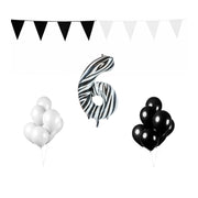 6 jaar Verjaardag Versiering Pakket Zebra