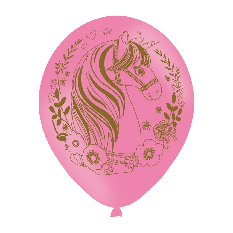 6 latex ballonnen Magical Unicorn