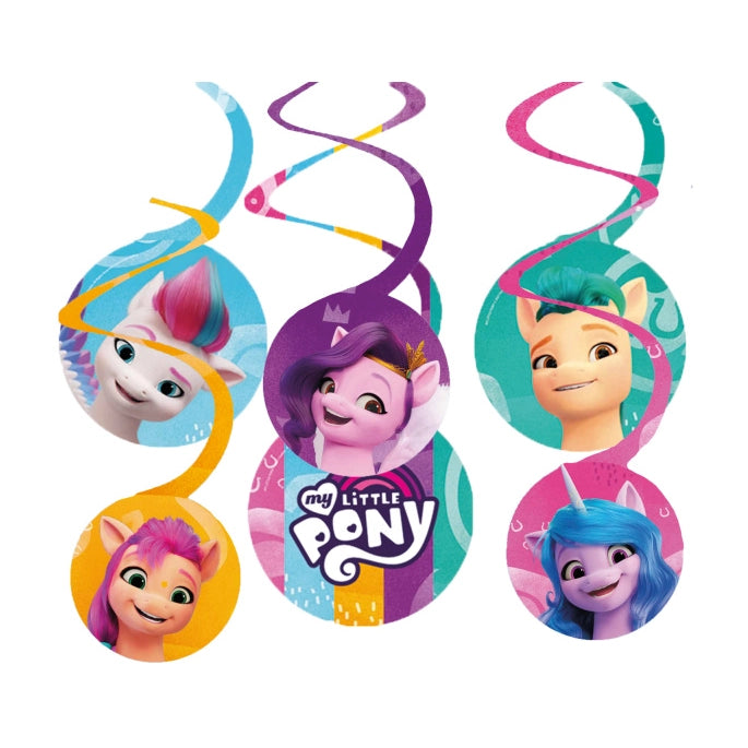 6 Swirl decoraties My Little Pony