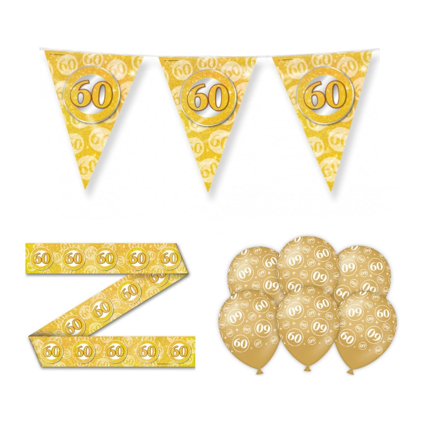 60 jaar Getrouwd Versiering pakket - S