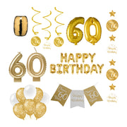 60 jaar Verjaardag Versiering Pakket Gold