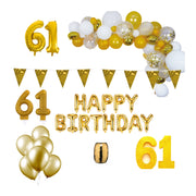 61 jaar Verjaardag Versiering Pakket Goud XL