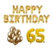 65 jaar Verjaardag Versiering Ballon Pakket Goud