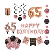 65 jaar Verjaardag Versiering Pakket Rose Gold