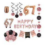 67 jaar Verjaardag Versiering Pakket Rose Gold