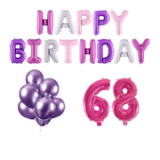 68 jaar Verjaardag Versiering Ballon Pakket Pastel & Roze