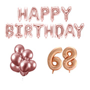 68 jaar Verjaardag Versiering Ballon Pakket rosé goud