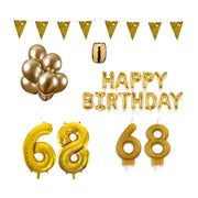 68 jaar Verjaardag Versiering Pakket Goud