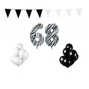 68 jaar Verjaardag Versiering Pakket Zebra