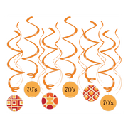 70's - Swirl decoratie - 12 stuks