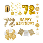 72 jaar Verjaardag Versiering Pakket Gold
