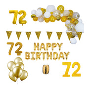 72 jaar Verjaardag Versiering Pakket Goud XL