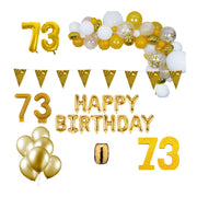 73 jaar Verjaardag Versiering Pakket Goud XL