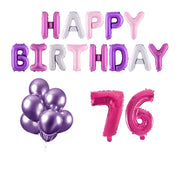76 jaar Verjaardag Versiering Ballon Pakket Pastel & Roze