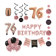 76 jaar Verjaardag Versiering Pakket Rose Gold