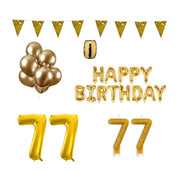 77 jaar Verjaardag Versiering Pakket Goud