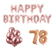 78 jaar Verjaardag Versiering Ballon Pakket rosé goud
