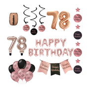 78 jaar Verjaardag Versiering Pakket Rose Gold