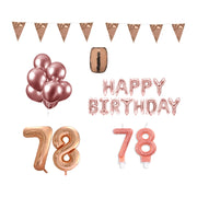 78 jaar Verjaardag Versiering Pakket Rosé Goud