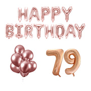 79 jaar Verjaardag Versiering Ballon Pakket rosé goud