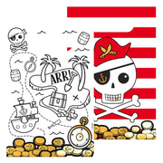 8 papieren uitdeelzakjes Pirates Map Piraten Feestje