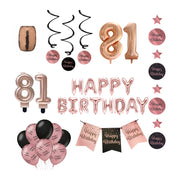 81 jaar Verjaardag Versiering Pakket Rose Gold