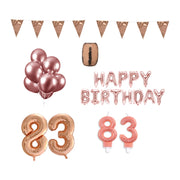 83 jaar Verjaardag Versiering Pakket Rosé Goud