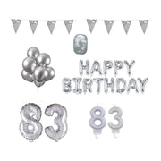 83 jaar Verjaardag Versiering Pakket zilver