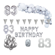 83 jaar Verjaardag Versiering Pakket Zilver XL