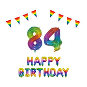 84 jaar Verjaardag Versiering Pakket Regenboog