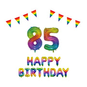 85 jaar Verjaardag Versiering Pakket Regenboog