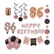 86 jaar Verjaardag Versiering Pakket Rose Gold