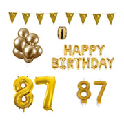 87 jaar Verjaardag Versiering Pakket Goud